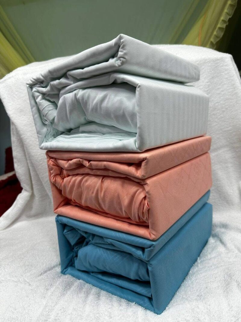 Plain Cotton Fitted Bedsheets - Image 2
