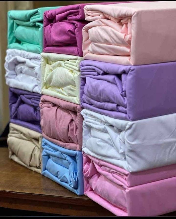 Plain Cotton Fitted Bedsheets - Image 3