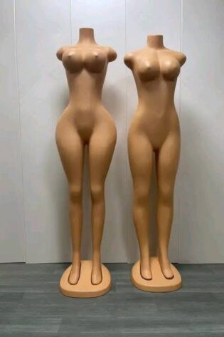 Shiny Gold Full-Body Mannequin Female With Stand