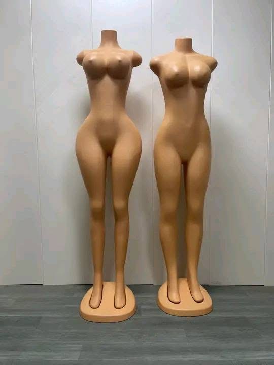 Shiny Gold Full-Body Mannequin Female With Stand