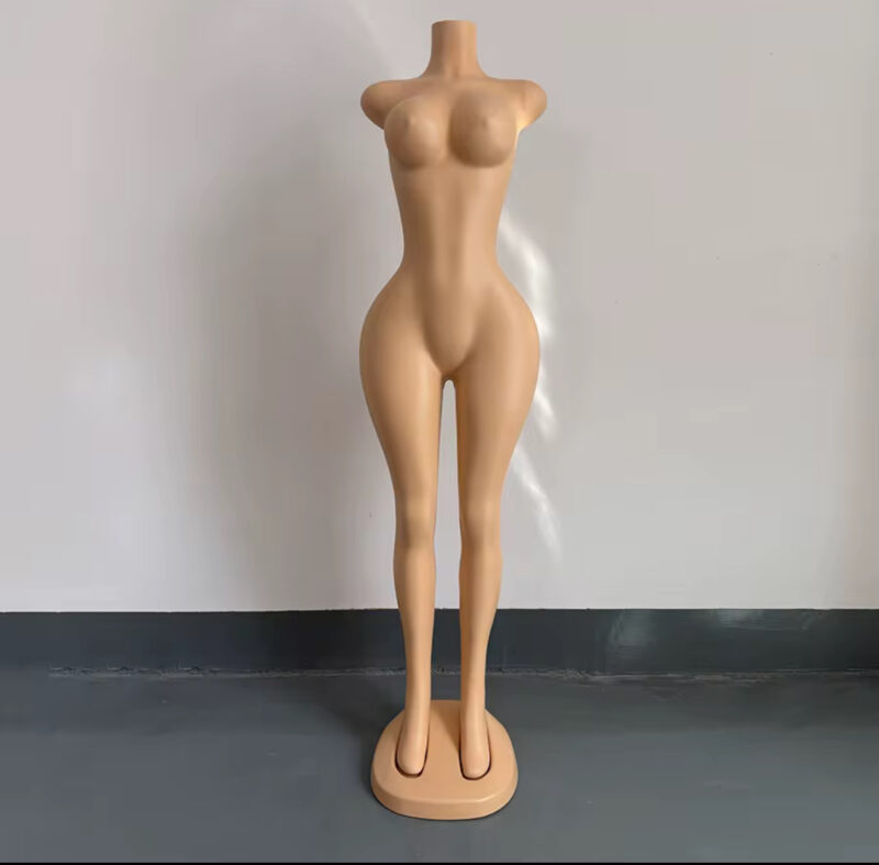 Shiny Gold Full-Body Mannequin Female With Stand - Image 3
