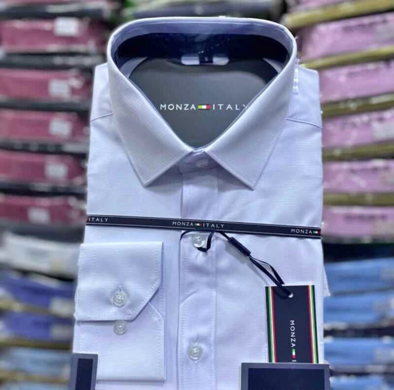 Monza Italy Men’s Cotton Long Sleeve Shirts - Image 3