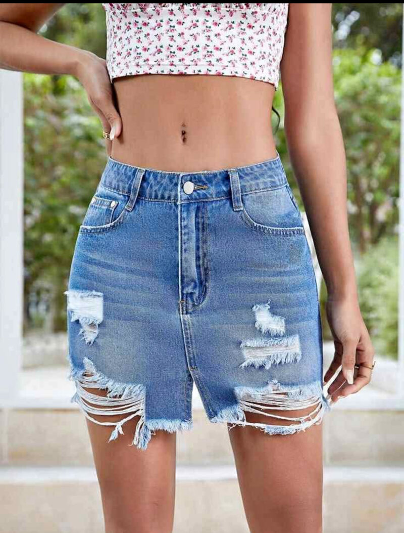 Women’s High-Waist Half-Body Denim Skirts - Image 2