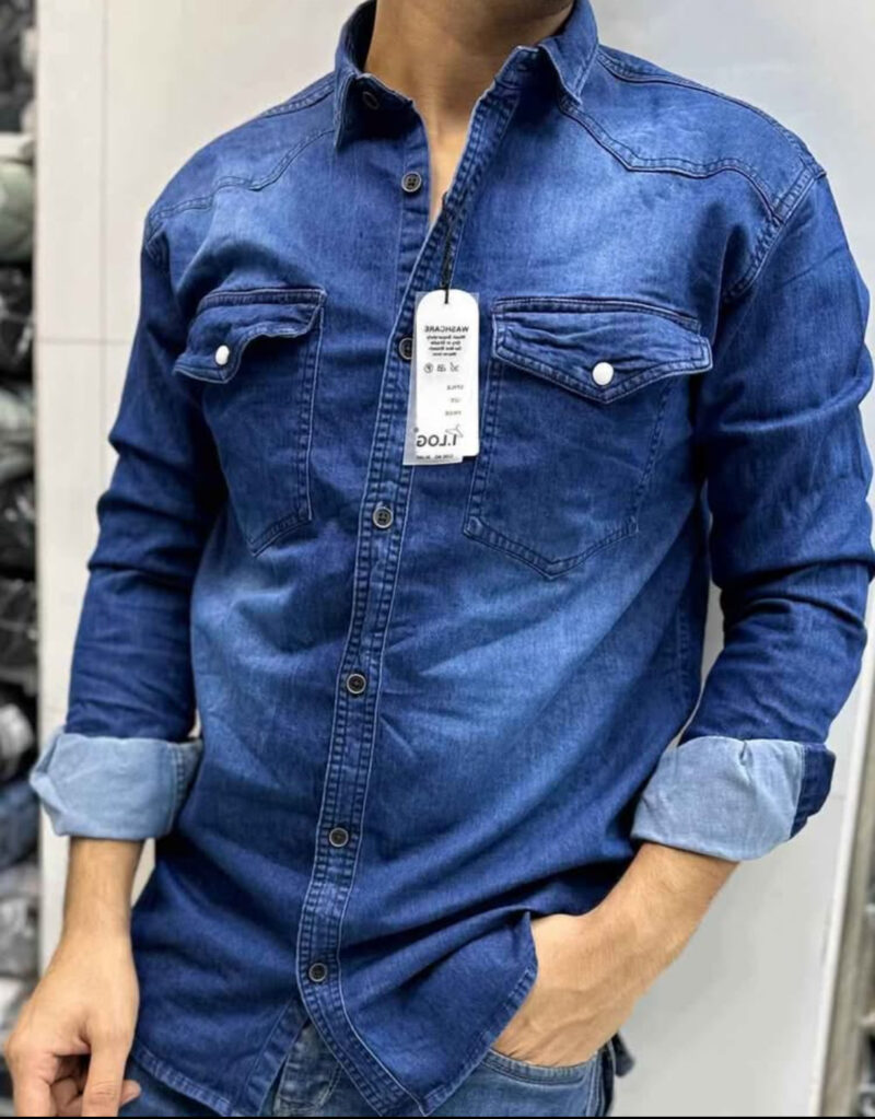 Men’s Casual Long Sleeve Jean Shirts