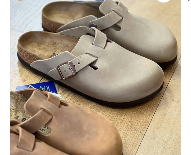 Men Clogs Sandals Casual Summer Shoes Slipper Men Leisure Flip Flops Men Cow Leather Sandals Light Beach Shoes - Image 3