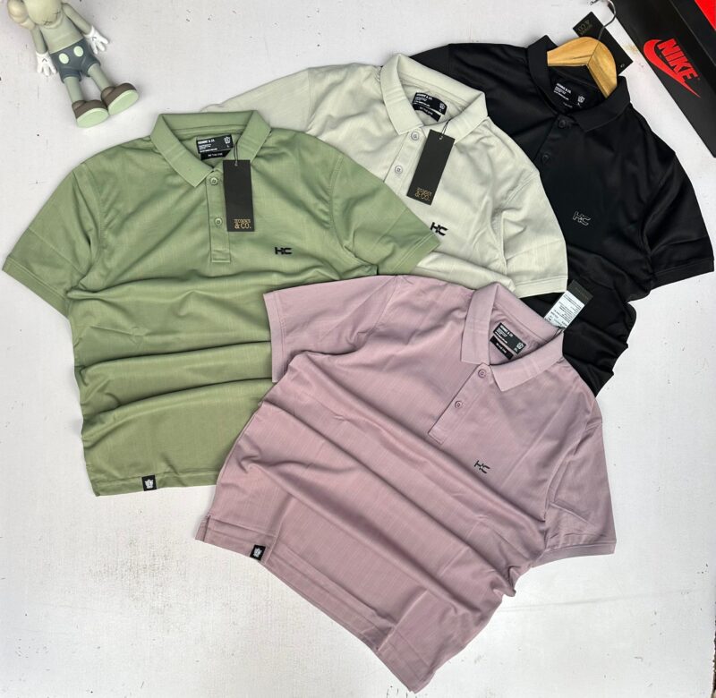 Men High Quality Cotton Slim Fit Polo Short-Sleeved T-Shirts