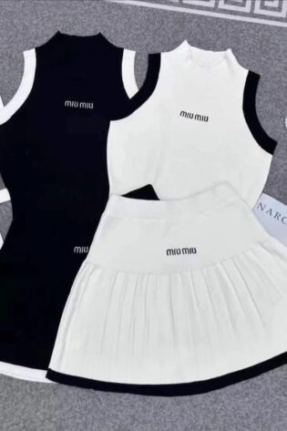 Miu Miu 2 Piece-Mini Skirt And Top-Miu Miu Skirt Set