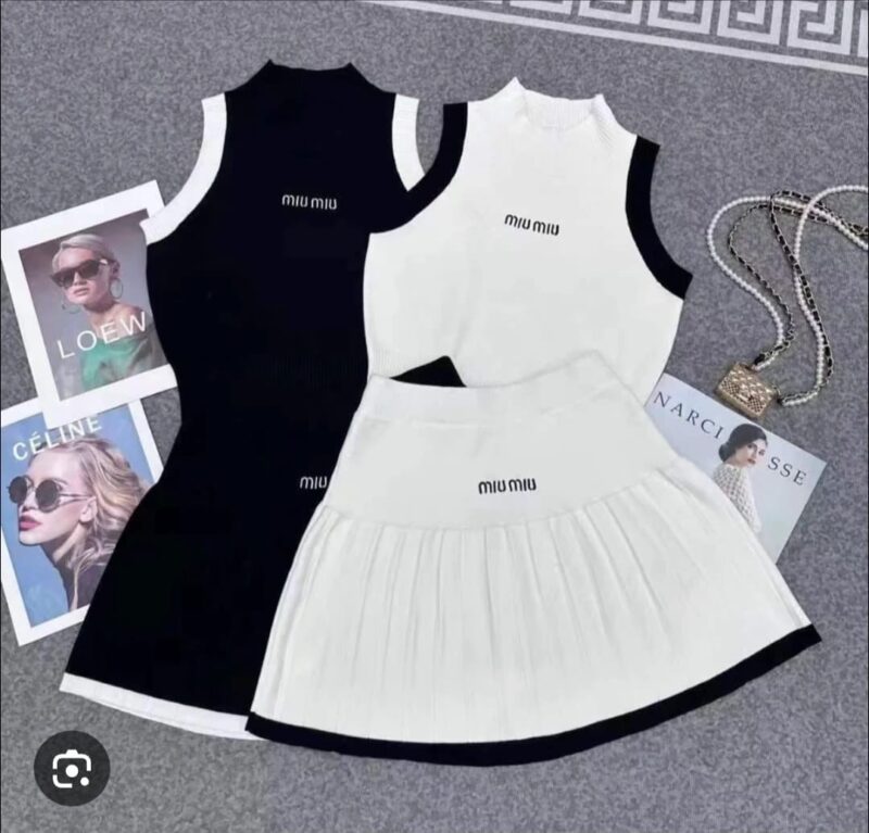 Miu Miu 2 Piece-Mini Skirt And Top-Miu Miu Skirt Set