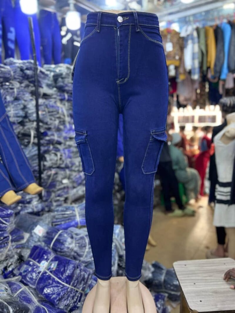 Ladies High Waist Stretch Jeans/ Ladies Skinny Denim Cotton Stretch Jeans/ Ladies Fashionable Trendy Jeans - Image 2