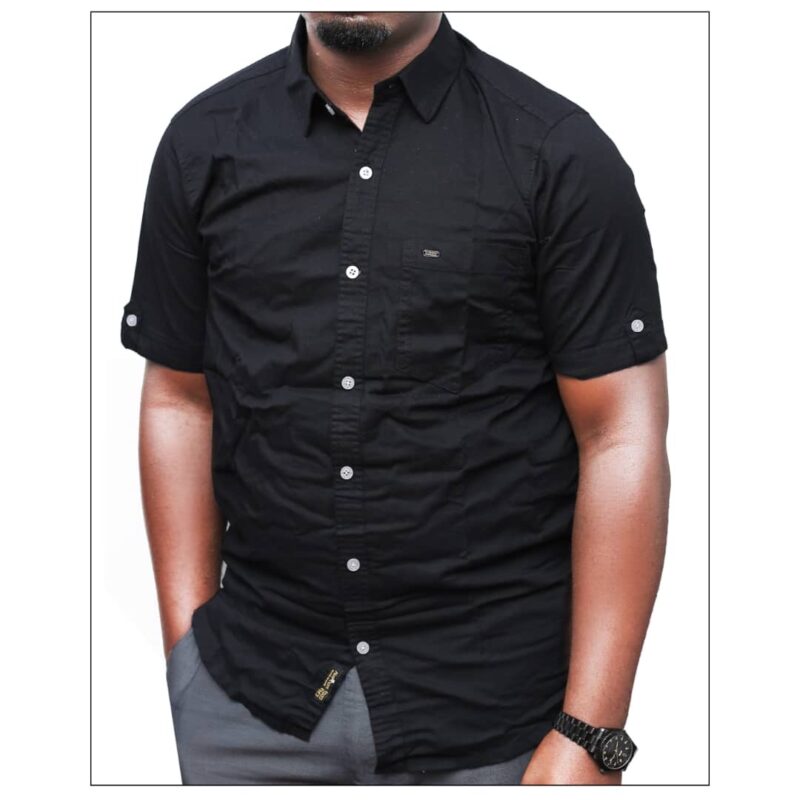 High Quality Men’s Cotton Office Casual Short Sleeved Shirts - Image 6