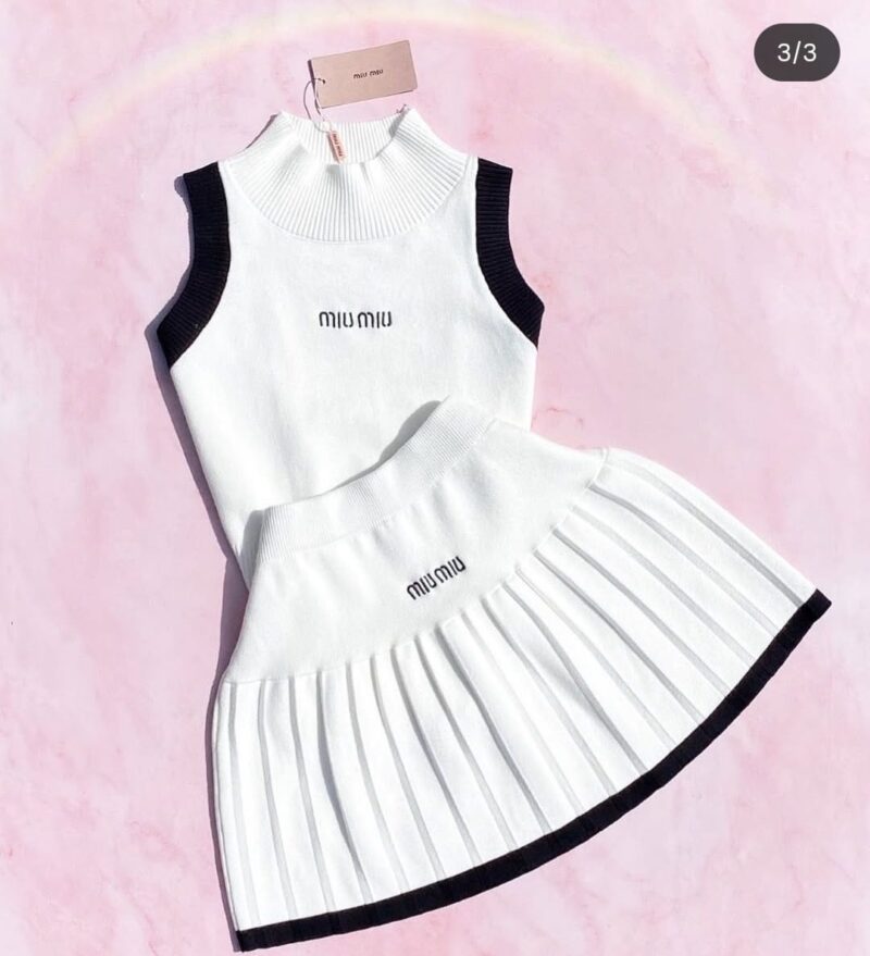 Miu Miu 2 Piece-Mini Skirt And Top-Miu Miu Skirt Set - Image 3