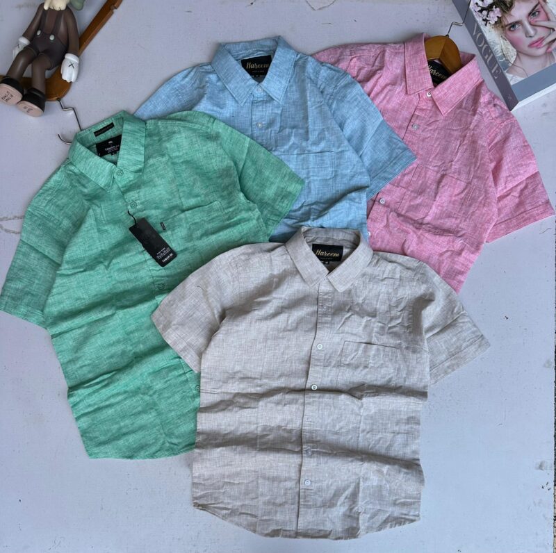High Quality Men’s Cotton Office Casual Short Sleeved Shirts - Image 2