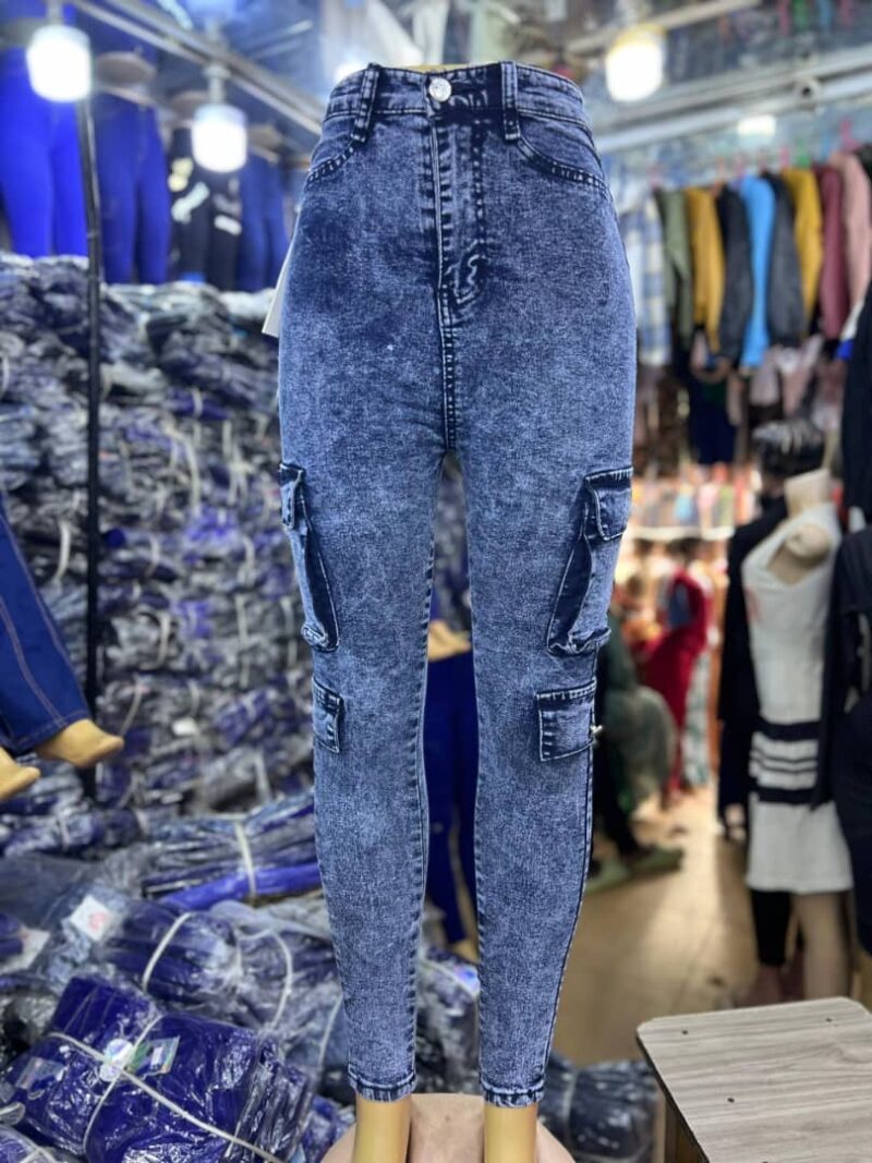 Ladies High Waist Stretch Jeans/ Ladies Skinny Denim Cotton Stretch Jeans/ Ladies Fashionable Trendy Jeans