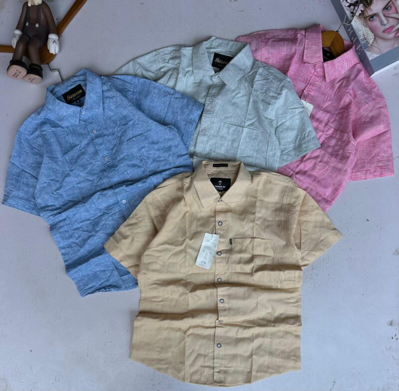 High Quality Men’s Cotton Office Casual Short Sleeved Shirts - Image 3