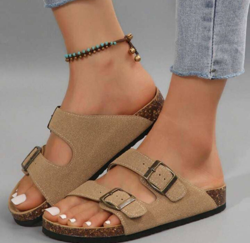 Unisex Double Buckle Sandals - Image 2