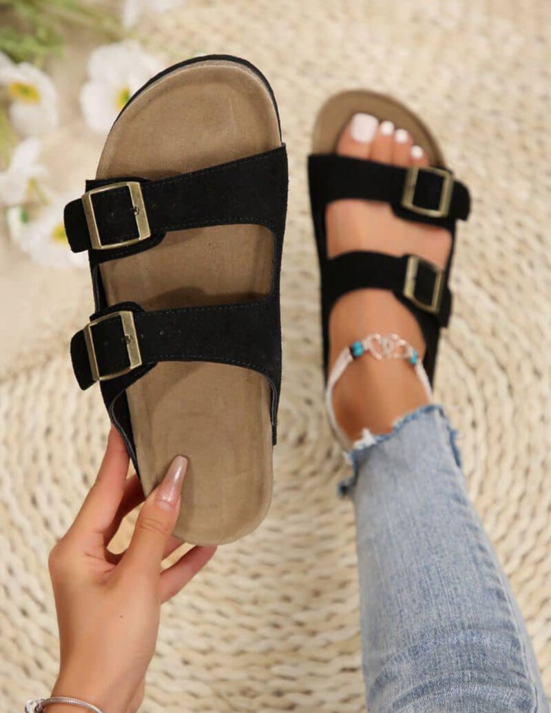 Unisex Double Buckle Sandals - Image 3