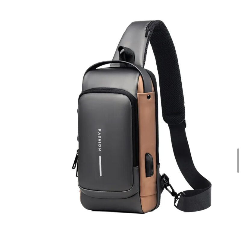 Men’s Multifunctional Anti-Theft USB Shoulder Crossbody Travel Sling Chest Bag - Image 5