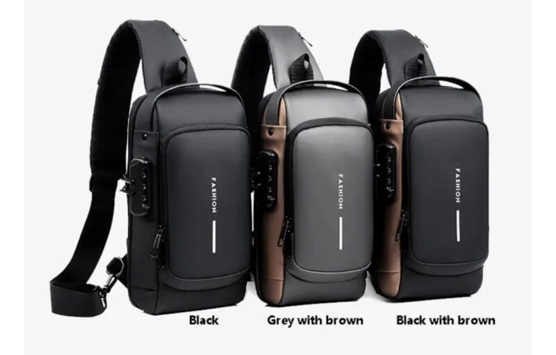 Men’s Multifunctional Anti-Theft USB Shoulder Crossbody Travel Sling Chest Bag - Image 4