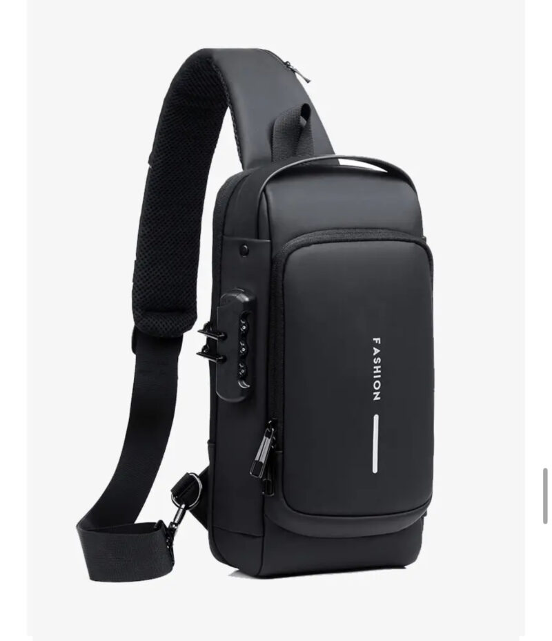 Men’s Multifunctional Anti-Theft USB Shoulder Crossbody Travel Sling Chest Bag