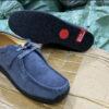 Men’s Lace Up Moccasin Shoes-Blue