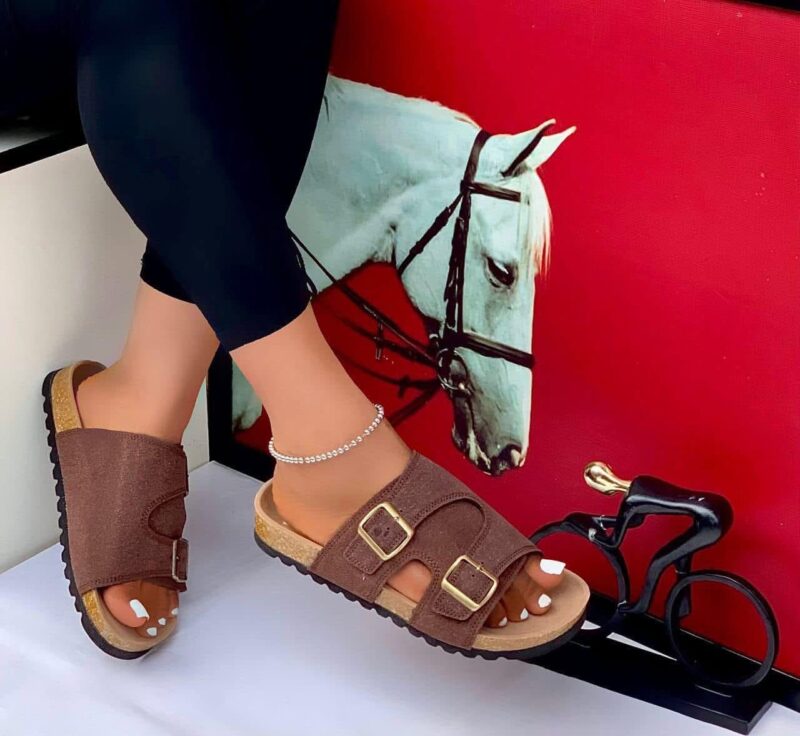 Original Unisex Double Buckle Sandals /Slippers/Open Toe Shoes - Image 3