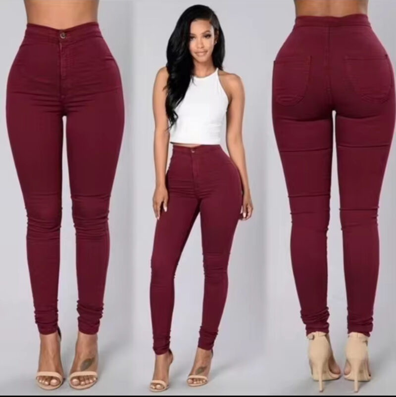 Ladies Stretch Body Shapers High Waist Jeans - Image 4