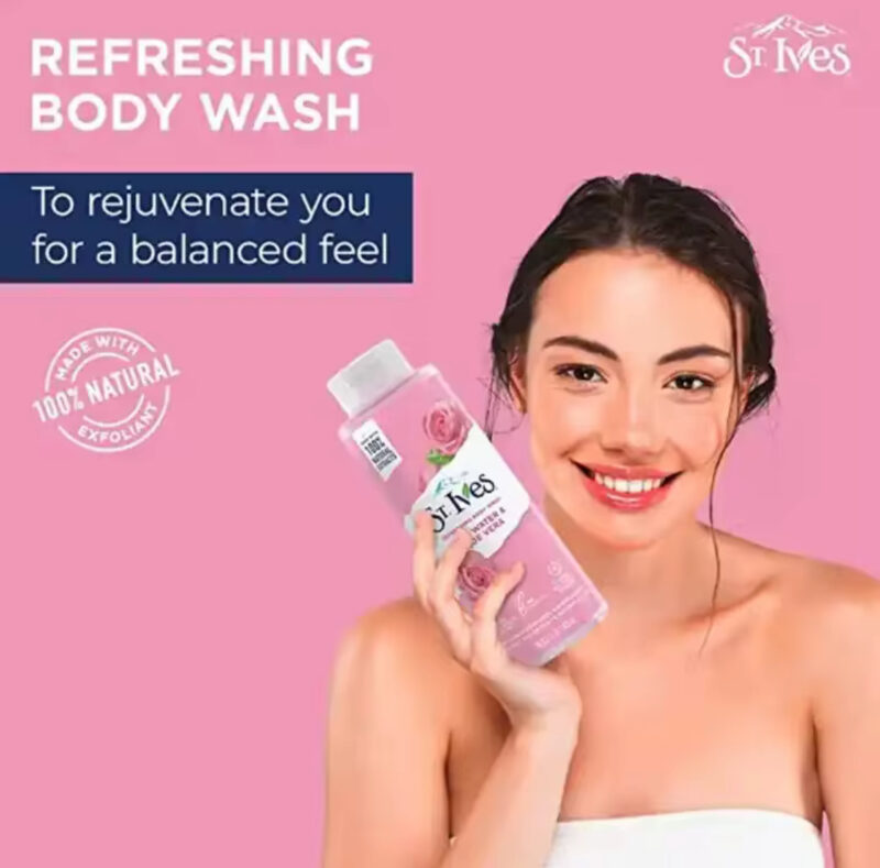 Bath Supplies Moisturizing Skin St Ives Refreshing Body Wash 16 oz - Image 3