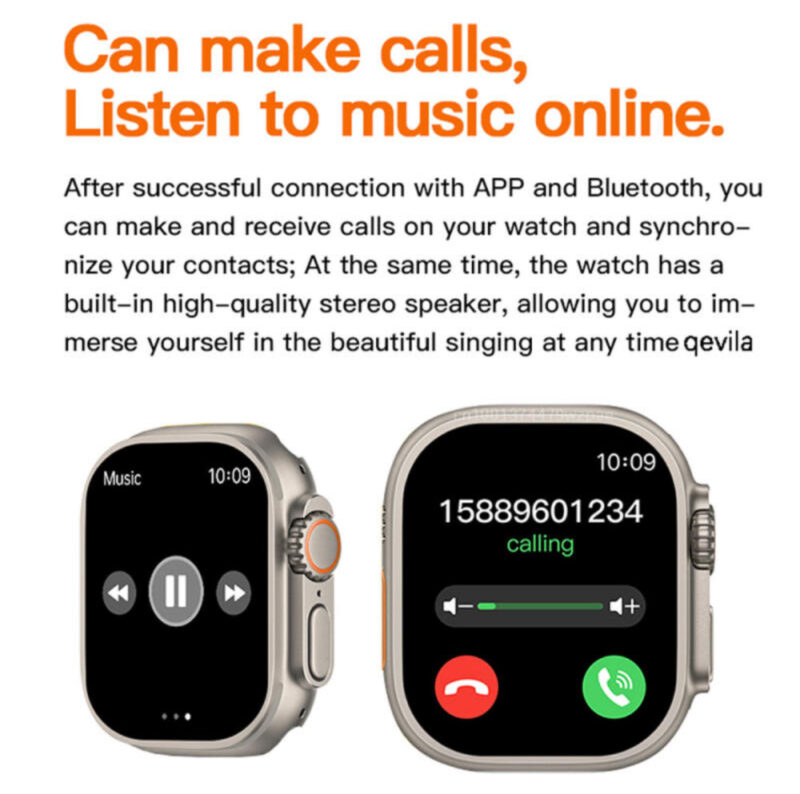 T800 Ultra Smart Watch 8 Unisex Smart Watch Bluetooth Call Waterproof Watch 8 Wireless Charging - Image 3