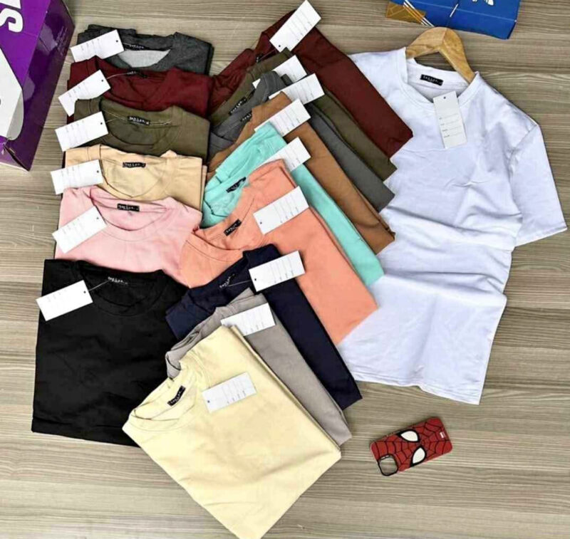 High Quality Short-Sleeved Men’s 100% Cotton Casual Oversized Round Neck Streetwear T-shirts For Men - Image 5