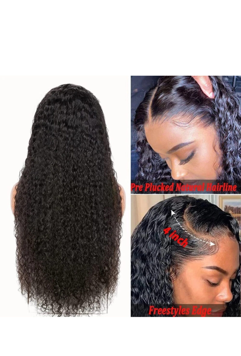 28-Inch Water Water Wave Lace Front Wigs Human 4x4 Lace Closure Wigs Human Hair Wigs - Image 2