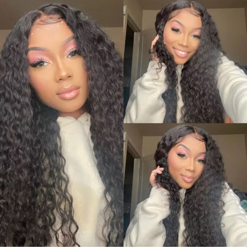 28-Inch Water Water Wave Lace Front Wigs Human 4x4 Lace Closure Wigs Human Hair Wigs - Image 8