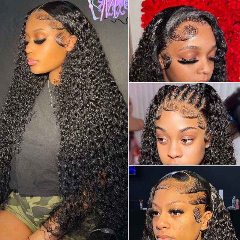 28-Inch Water Water Wave Lace Front Wigs Human 4x4 Lace Closure Wigs Human Hair Wigs - Image 6