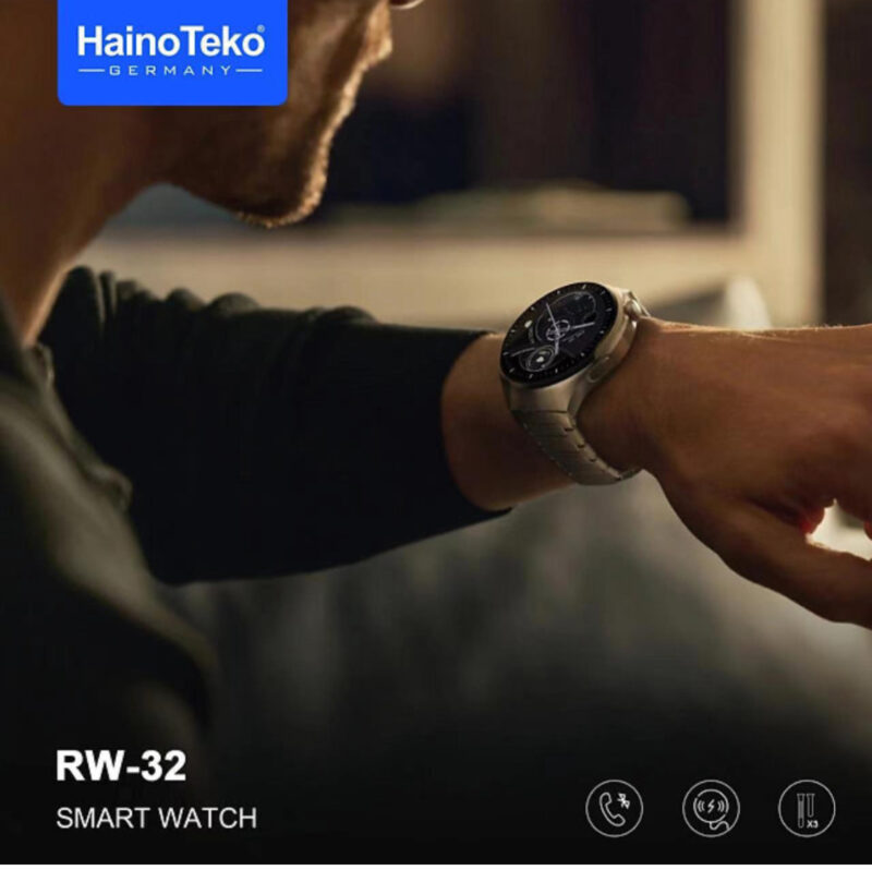 Haino Teko Germany Watch 4 Pro Model: RW-32 With 3 Pairs Strap, AMOLED Curved Glass Display! - Image 3