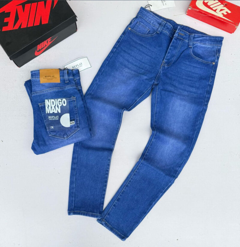 Vintage High Quality Faded Men’s Jeans Classic Casual Skinny Stretch Denim Jeans - Image 4