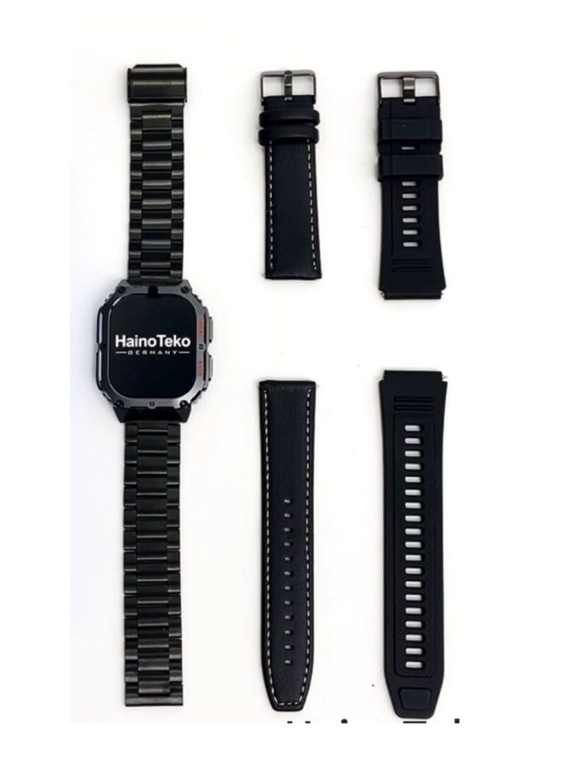 Haino Teko Germany Haino Teko-3 AMOLED Display Waterproof Smart Watch With 3 Pair Straps - Image 7