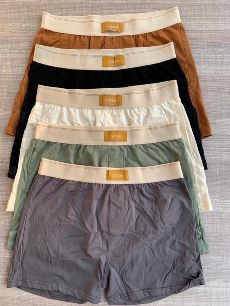 Men’s Sustainable Cotton Anti-Bacterial Breathable Mid-Rise Boxer Shorts With Custom Logo On The Waist