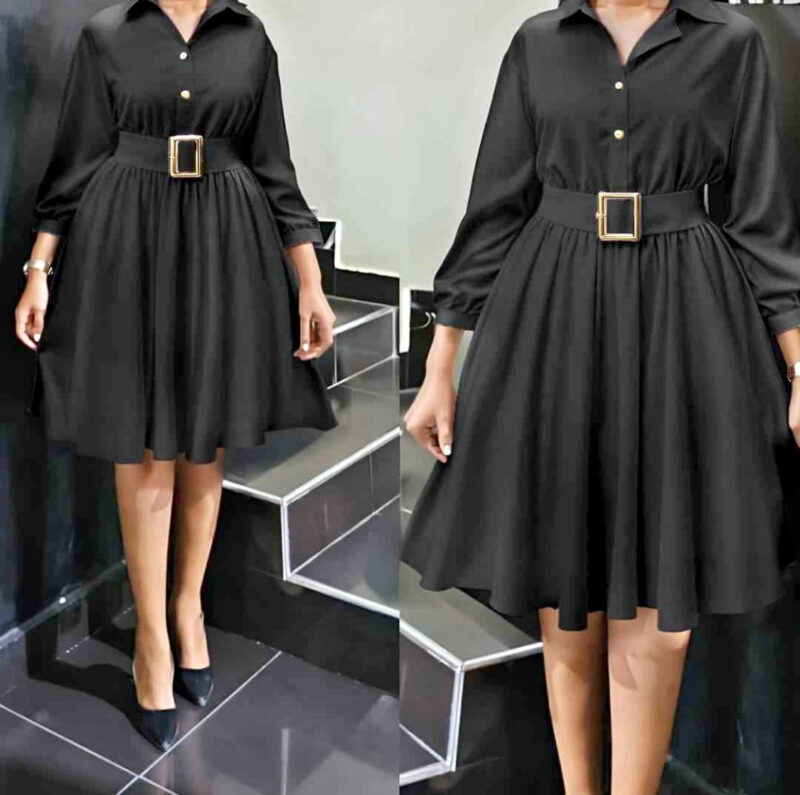 Fashionable Elegant Ladies Office Party Dress - Image 3