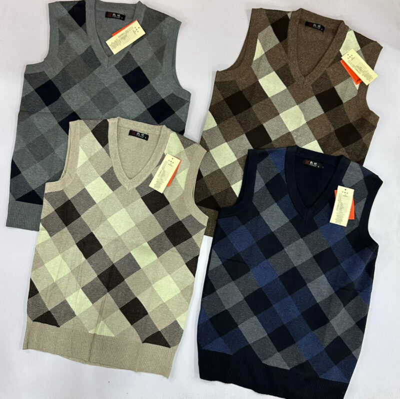 V-Neck Half-Sleeved Sweaters For Men
