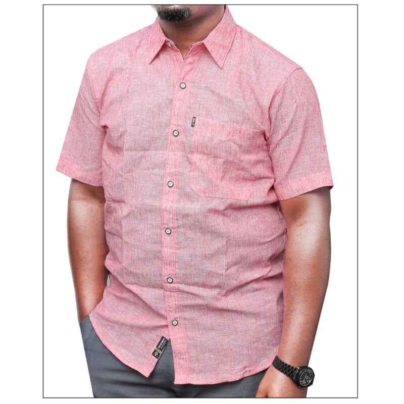 High Quality Men’s Cotton Office Casual Short Sleeved Shirts - Image 4