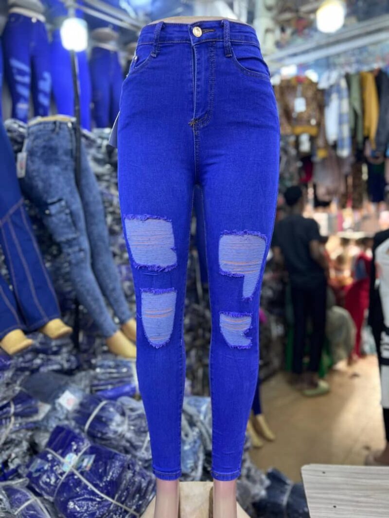 Ladies High Waist Stretch Jeans/ Ladies Skinny Denim Cotton Stretch Jeans/ Ladies Fashionable Trendy Jeans - Image 4