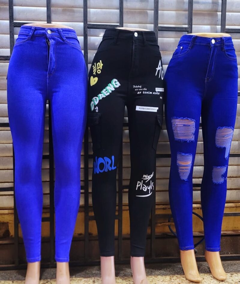 Ladies High Waist Stretchy Jean Pants/ Trousers - Image 3