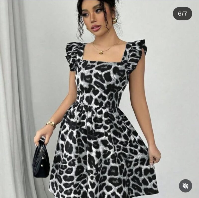 Leopard Print Backless Bodycon Cami Dress - Sexy Sleeveless Spaghetti Strap Dress - Polyester - For Spring & Summer - For Women - Perfect for Parties & Night Out - Image 2