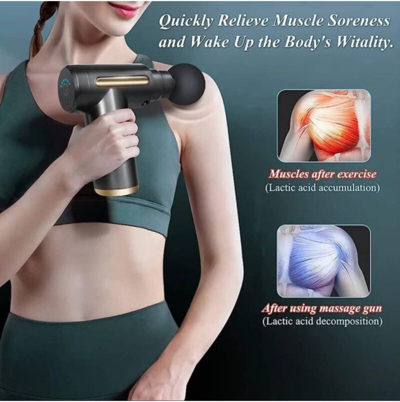 Portable Electric Mini Facial Massage Gun Muscle Body Massager Back Neck Tissue Stimulator Percussion Acid Relief Pain Relax Slimming Shaping - Image 2