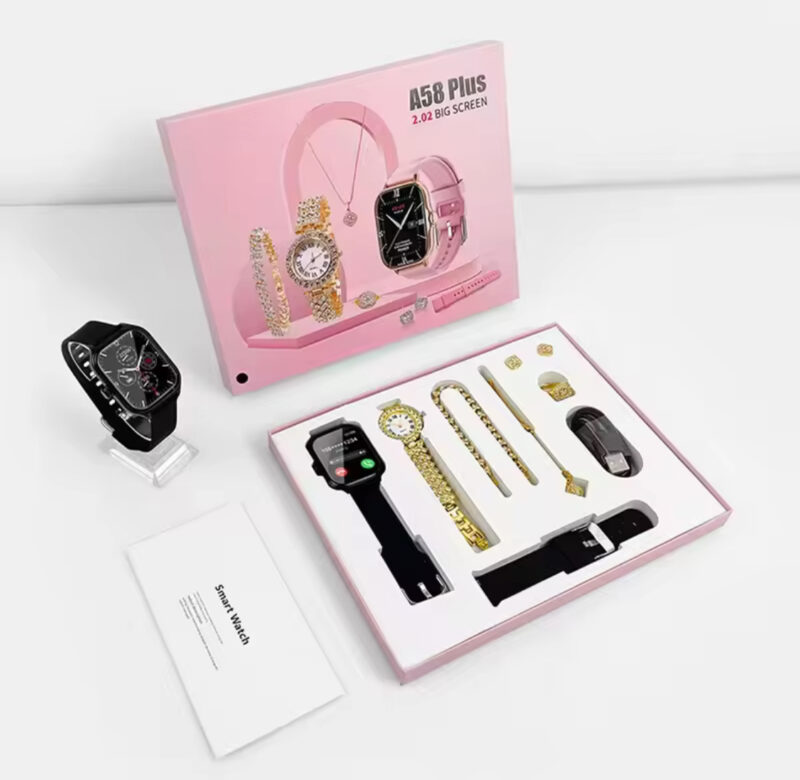 A58 Plus Smart Watch 2.02 Inch Big Screen Magnetic Charging Bracelet Heart Rate Sports Smart Watch With Jewelry For Women - Image 3