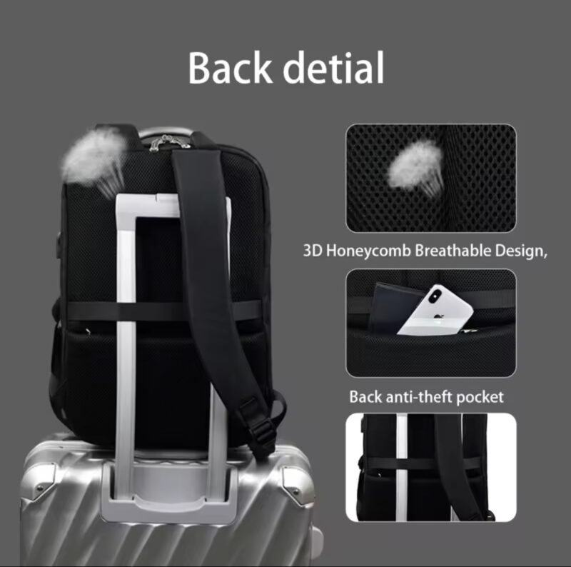 WIERSOON Laptop Backpack Anti-theft Waterproof School Backpacks USB Charging Men Business Travel Bag Backpack New Design - Image 4