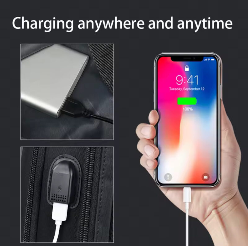 WIERSOON Laptop Backpack Anti-theft Waterproof School Backpacks USB Charging Men Business Travel Bag Backpack New Design - Image 5