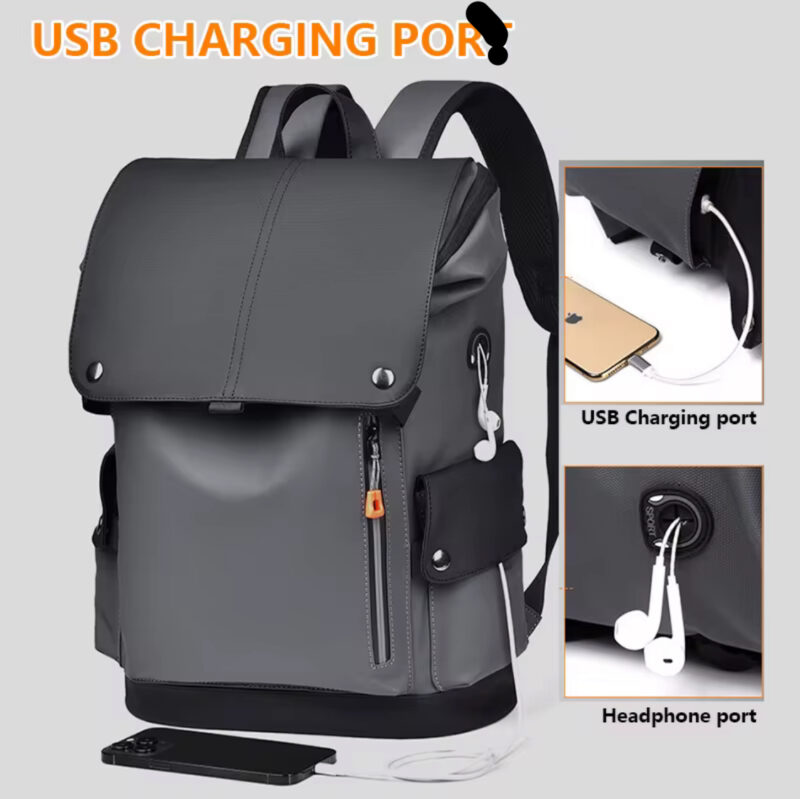 Men's Large Capacity High Quality Backpack - Heavy-Duty Laptop Bag with 15.6" Tablet/Laptop Compartment, Adjustable Shoulder Straps, Zippered Front Pocket - Durable Carry-On for Business, Travel, School, Everyday Commute - Minimalist Professional Backpack (Black/Office Color Options), Work Bag, Modern Aesthetic, Study Construction, College Students - Image 2