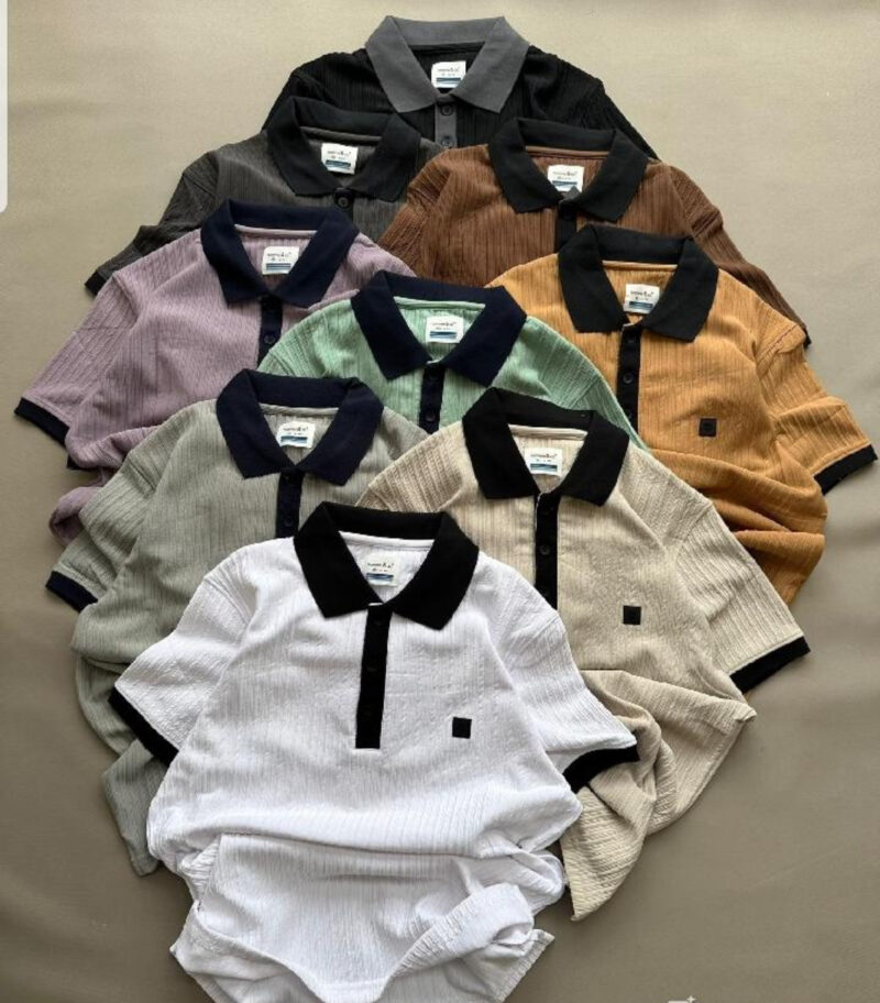 Men's Summer Breathable Shirt - Short Sleeve Button-Up Knit Top with Collar, Solid Color Casual Comfort, Machine Washable & Wrinkle-Resistant for Office & Leisure Wear, Classic Collar Design, Easycare Fabric, Versatile Clothing, Modern Menswear, Durable Construction, Weekend Wear - Image 2