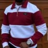 Men's Quarter Zip Up Pullover Long Sleeve Casual Polo Sweatshirt Slim Fit Mock Neck Sweaters