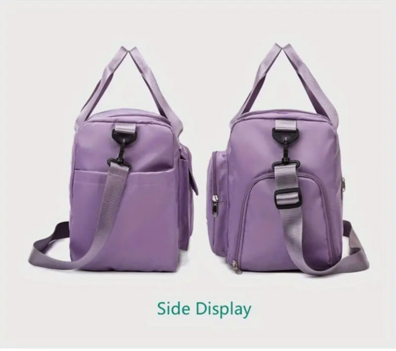 Unisex Large Capacity Travel Gym Bag with Shoe Compartment & Dry-Wet Separation - Durable Nylon Sports Duffel for Women/Men, Casual Commute, Sports, Student Essentials, Sports Equipment Carrier | Modern Luggage Design | Functional Organizer Pockets, Sports Bag - Image 7